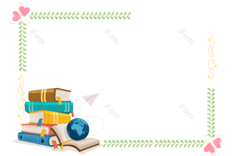 学习图片,读书元素,手绘PNG,免抠素材